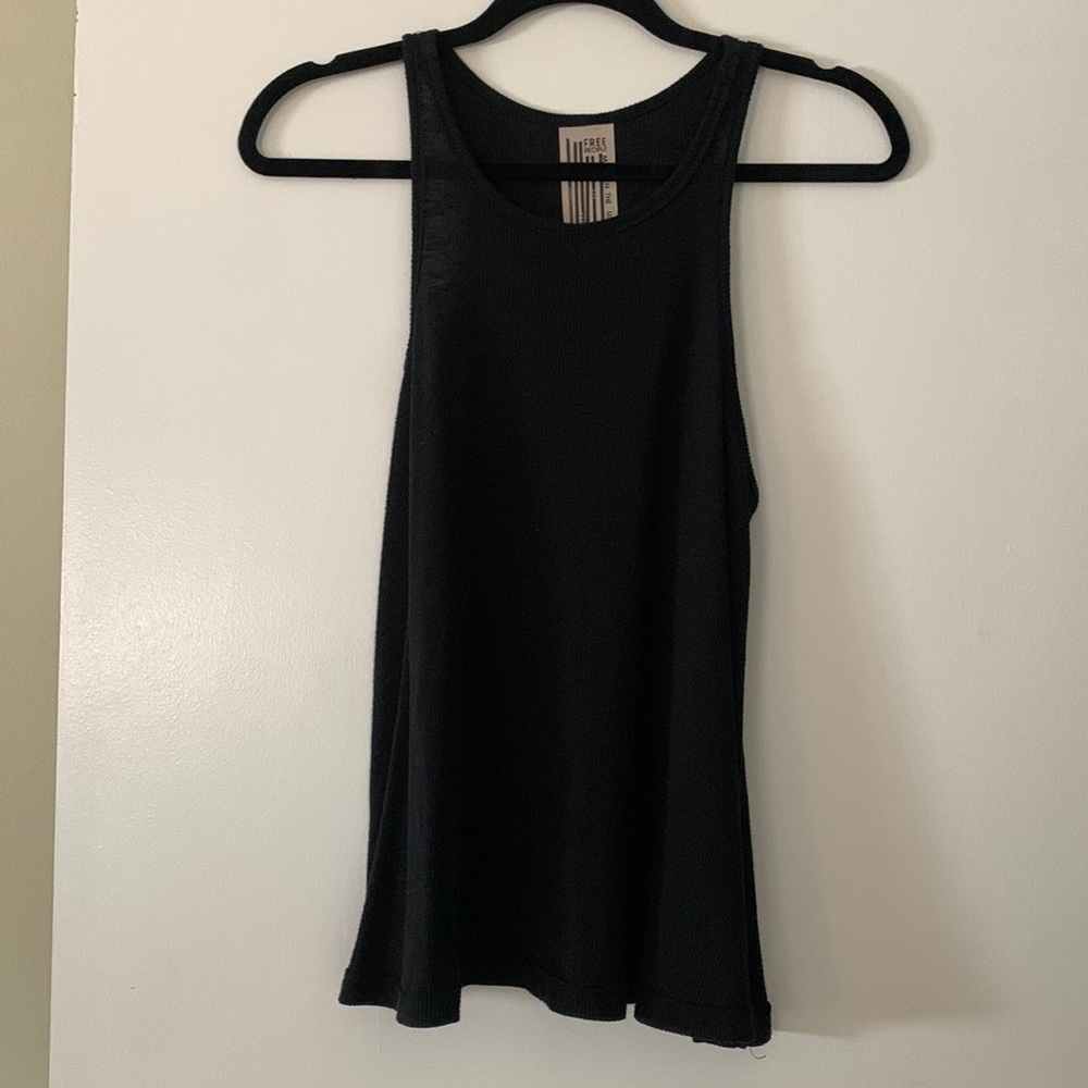 Free People Black Flowy Tank